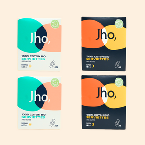 Pack serviettes jour x2 + serviettes super nuit x2