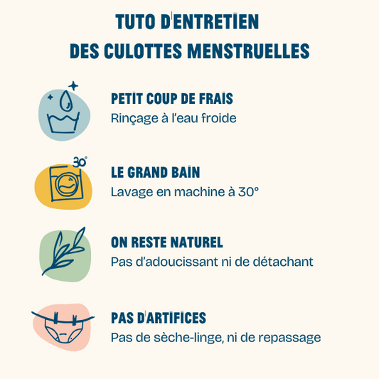 Guide d'entretien des culottes menstruelles