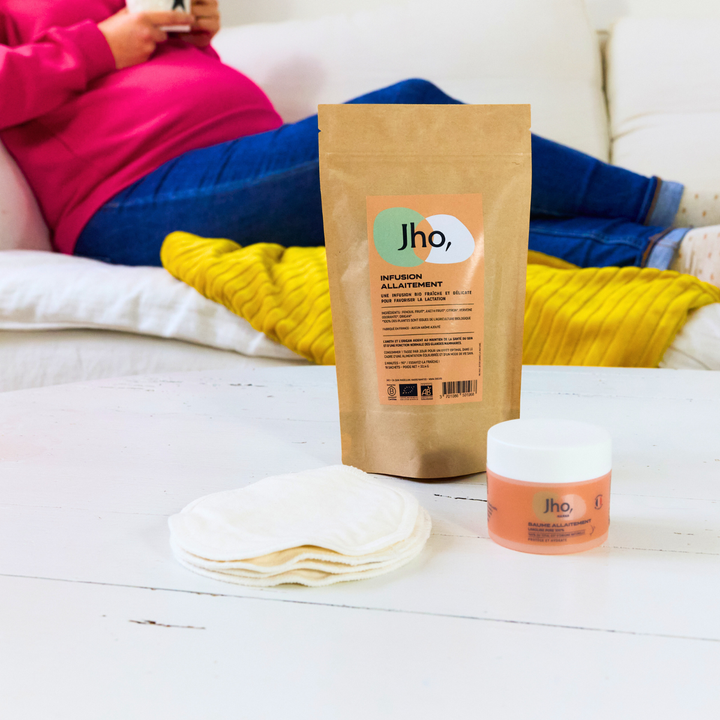 Gamme allaitement Jho — baume lanoline et coussinets