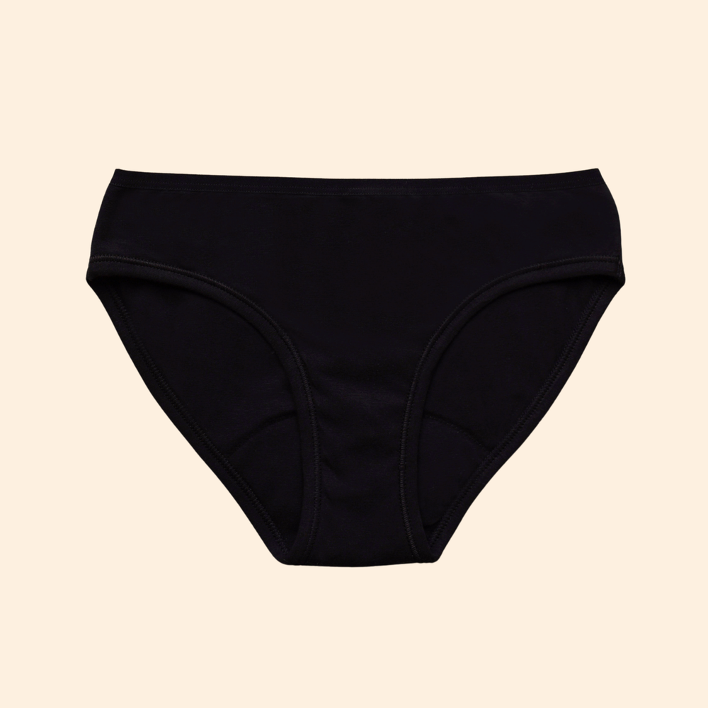 Culotte menstruelle noire - grande taille 54-56