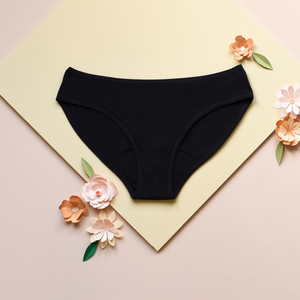 Culotte menstruelle noire - grande taille 54-56