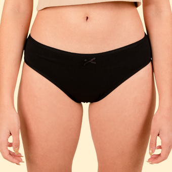 Culotte menstruelle noire : Lot de 5 + 1 offerte