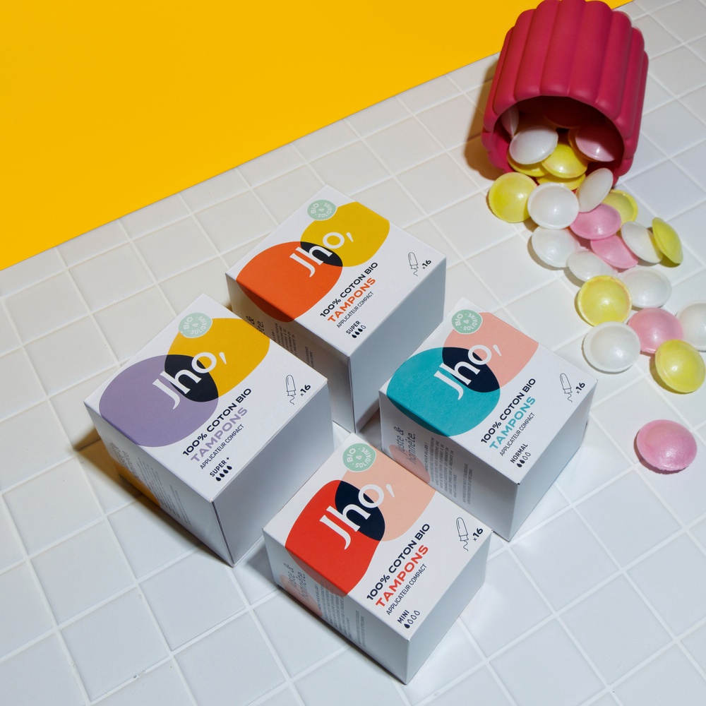 Tampons avec applicateur compact : Pack de 5 boîtes + 1 offerte