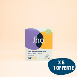 Serviettes : Pack de 5 boîtes + 1 offerte