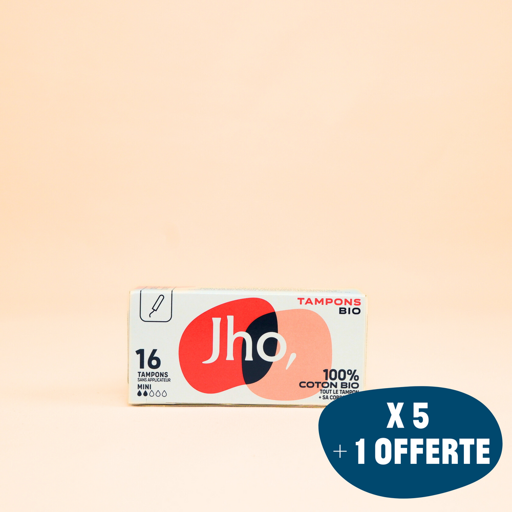 Pack de 5 boîtes de tampons sans applicateur + 1 offerte