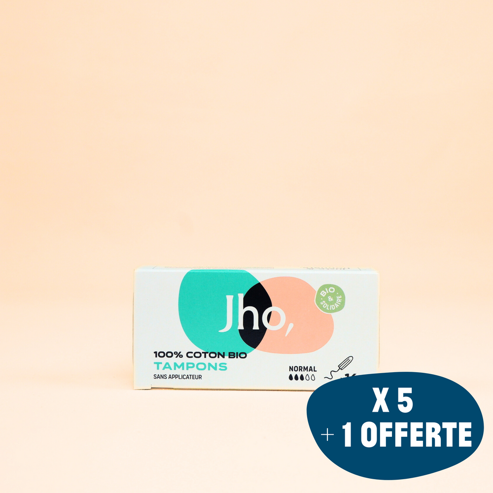 Pack de 5 boîtes de tampons sans applicateur + 1 offerte