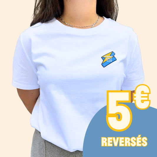 T-shirt Strong Girls Club - Blanc