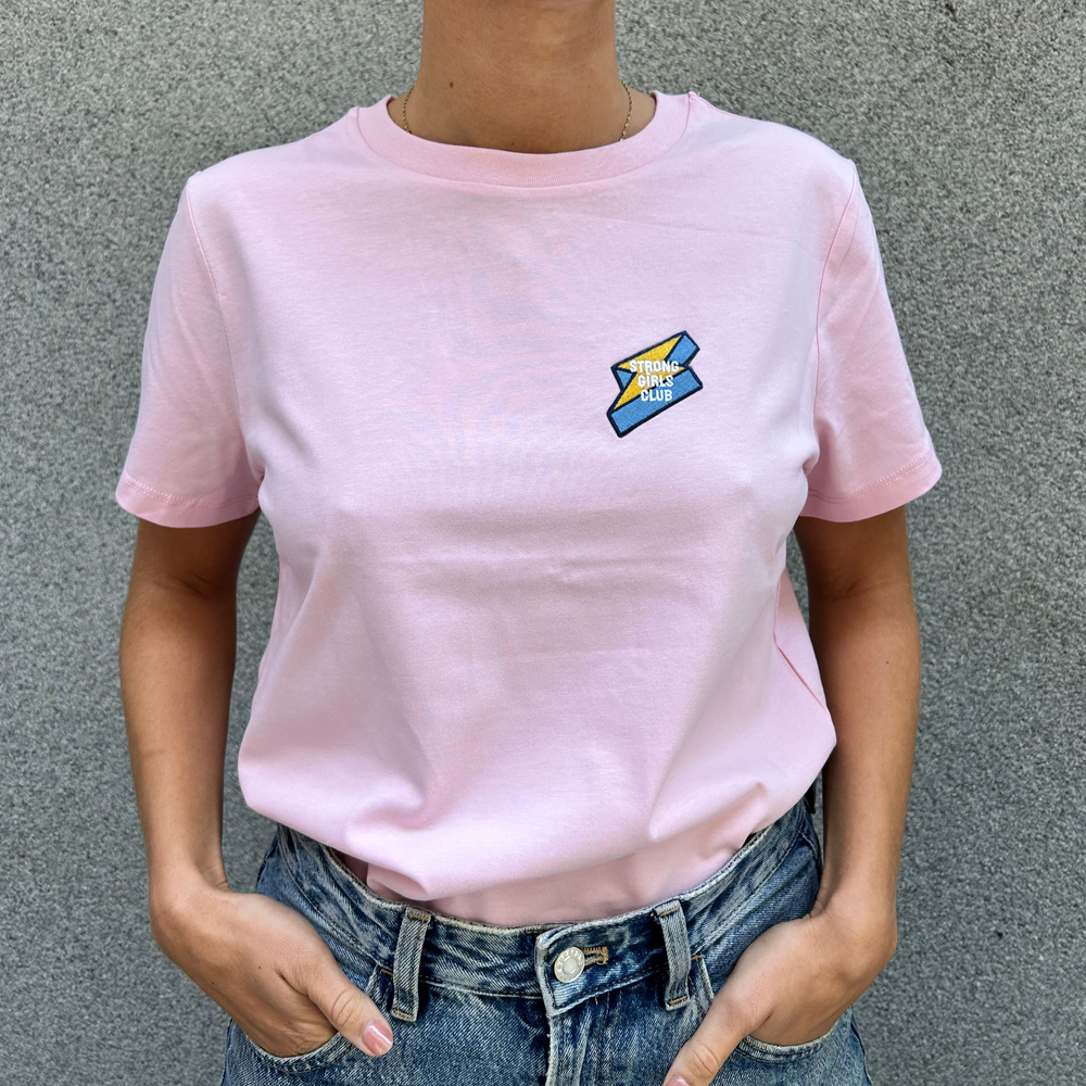 T-shirt Strong Girls Club - Rose
